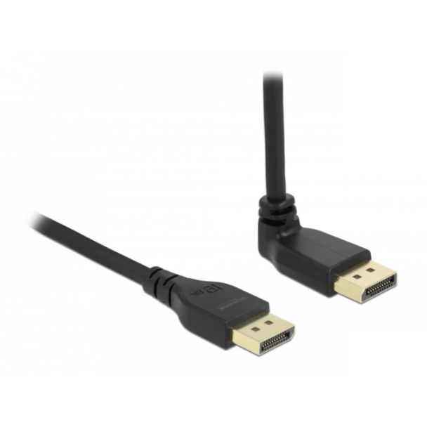 DeLOCK DisplayPort 1.2 cable male straight to male 90° upwards angled 4K 60 Hz 5 m without latch