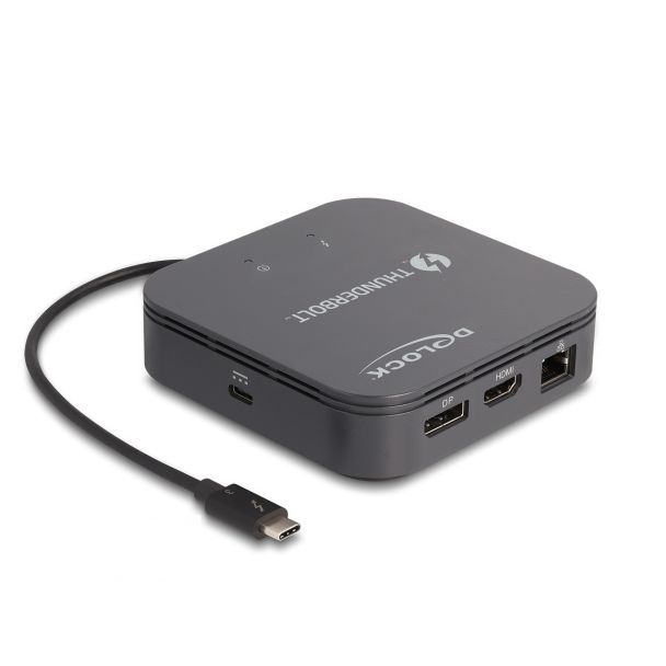 DeLOCK Thunderbolt 3 Mini Docking Station 8K - DisplayPort / HDMI / USB / LAN / Audio / PD 3.0