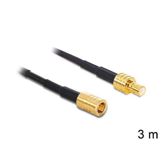 DeLOCK 88648 coaxial cable RG-174 3 m SMB Black