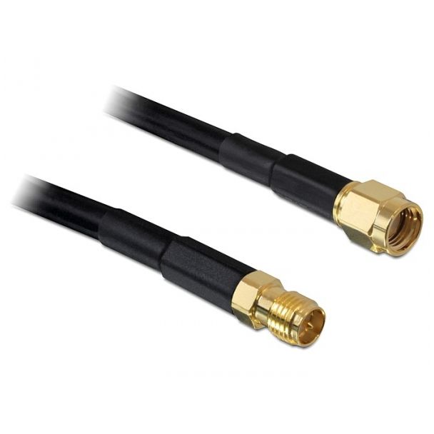 DeLOCK 2m RP-SMA coaxial cable CFD200 Black