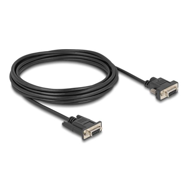 DeLOCK Cavo seriale RS-232 da D-Sub9 femmina a D-Sub9 femmina Connessione di alimentazione al pin 9 da 5 m