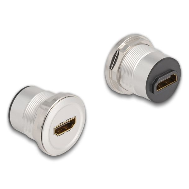 DeLOCK 88191 socket-outlet 2 x HDMI Black, Silver