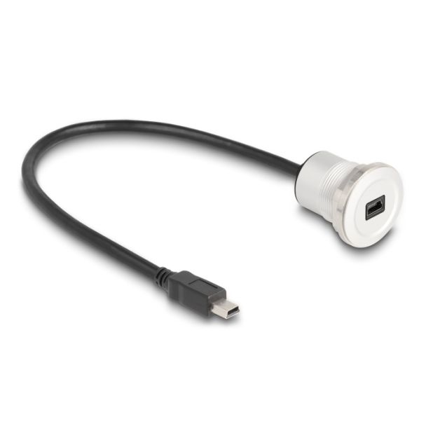 DeLOCK 88186 USB cable USB 2.0 0.3 m Mini-USB B Black, Silver