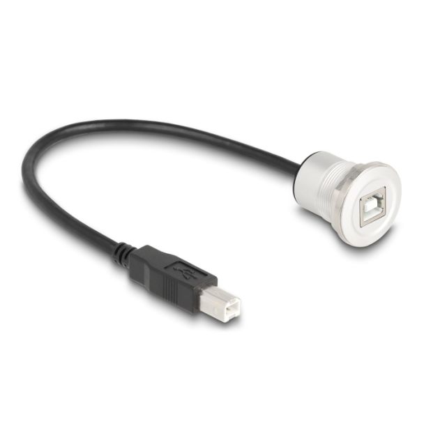 DeLOCK 88182 cavo USB USB 2.0 0,3 m USB B Nero, Argento