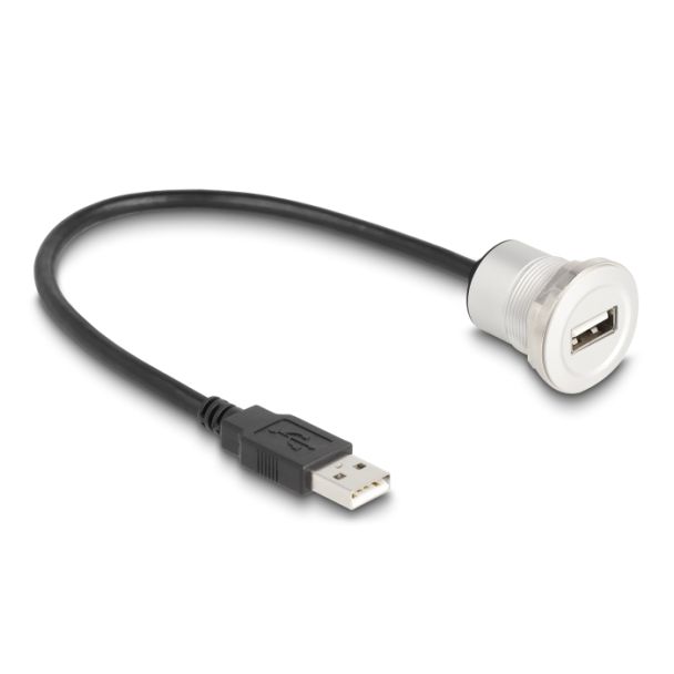 DeLOCK 88181 cavo USB USB 2.0 0,3 m USB A Nero, Argento