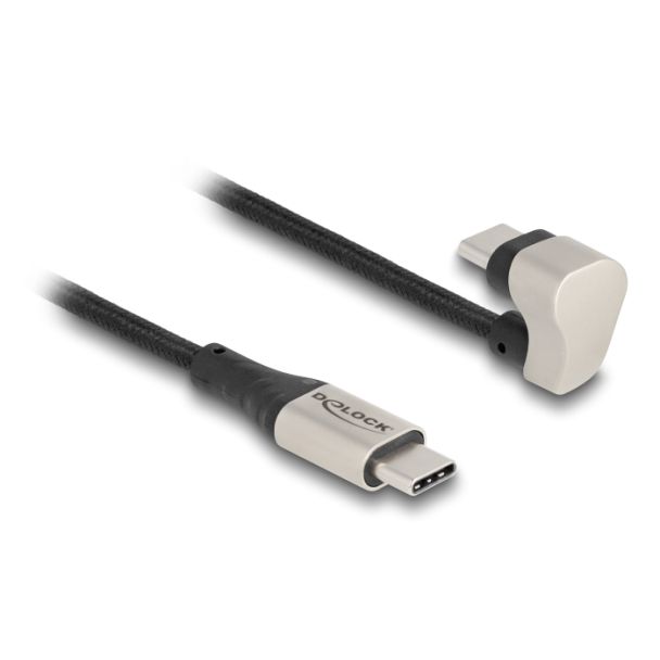 DeLOCK USB 2.0 Cable USB Type-C male to male 180° angled 2 m PD 60 W