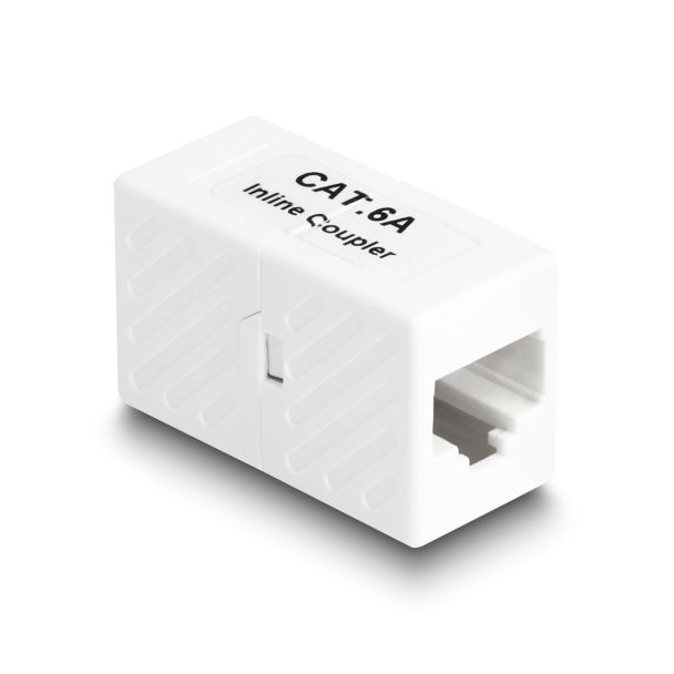 DeLOCK Adapter RJ45 jack to RJ45 jack Cat.6A UTP white