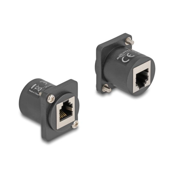 DeLOCK Modulo Tipo-D RJ12 da femmina per femmina con viti nero