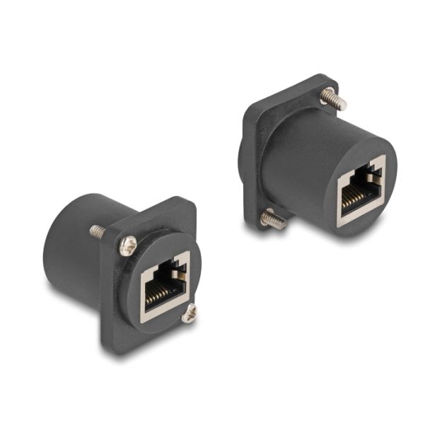 DeLOCK Modulo Tipo-D RJ45 da femmina per femmina con viti nero