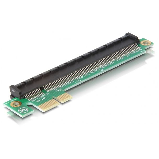 DeLOCK Riser PCIe x1 - PCIe x16 scheda di interfaccia e adattatore Interno