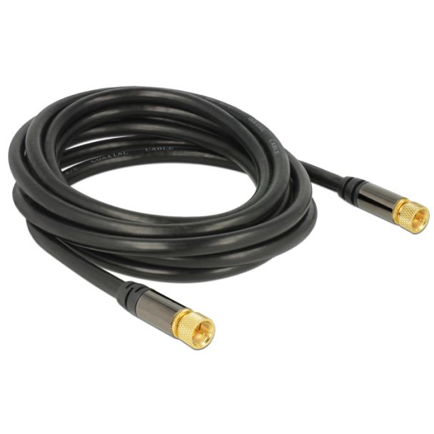 DeLOCK 88920 coaxial cable RG-6/U 3 m F Black