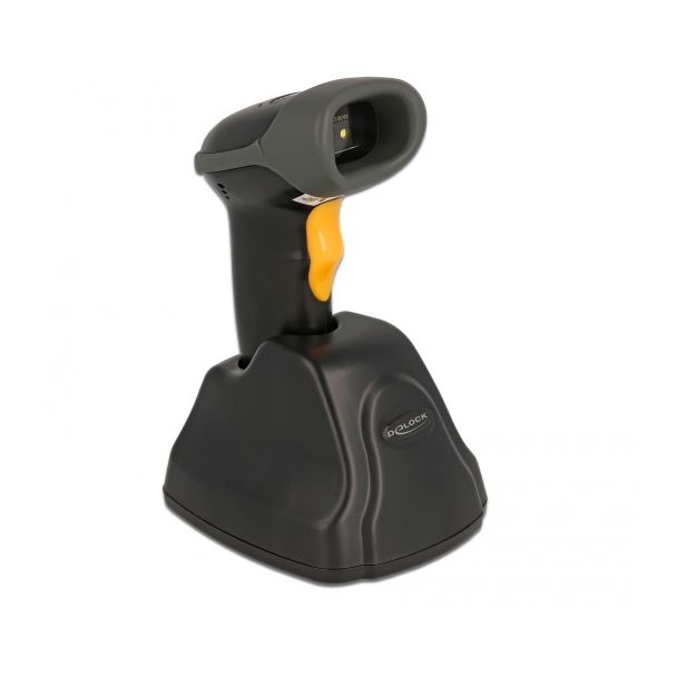 DeLOCK 2.4 GHz Barcode Scanner 1D and 2D with charging station - multilingual