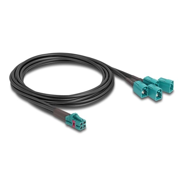 DeLOCK Cable Mini FAKRA Z jack quad to 4 x FAKRA Z jack B-Type