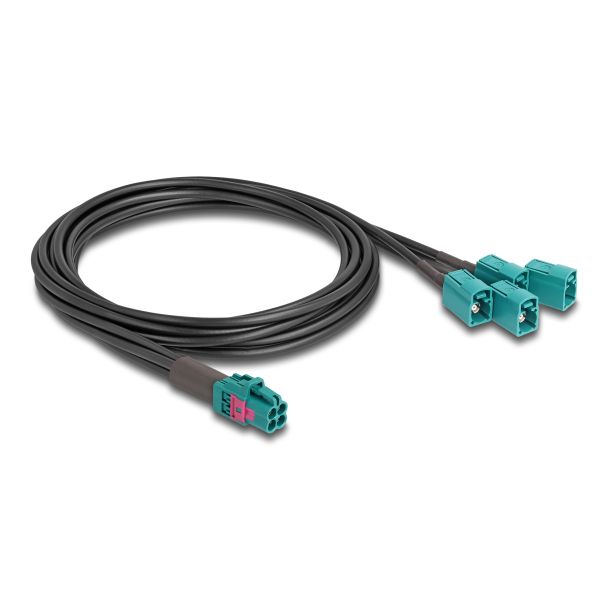 DeLOCK Cable Mini FAKRA Z jack quad to 4 x FAKRA Z jack A-Type