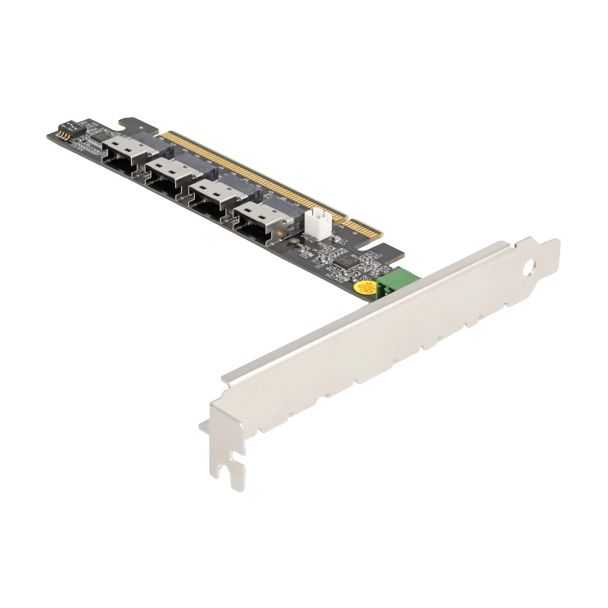 DeLOCK Scheda PCI Express x16 a 4 x interno SFF-8654 4i NVMe - Biforcazione