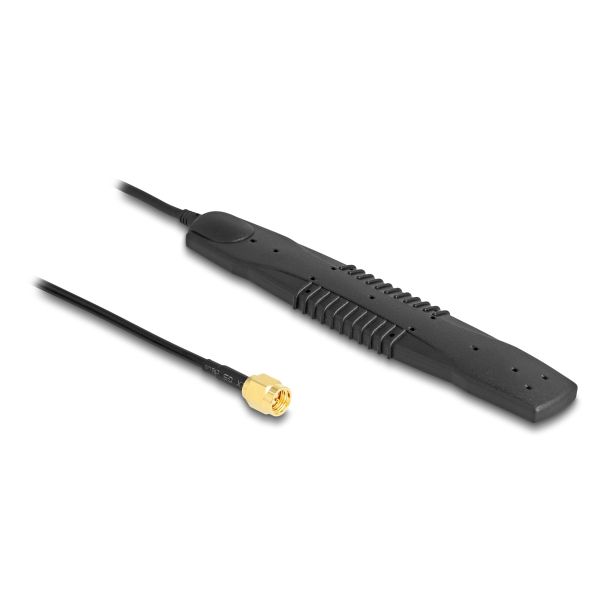 DeLOCK 5G LTE, WLAN Antenna SMA plug 2,5 dBi omnidirectional fixed black self-adhesive