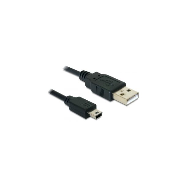 DeLOCK USB 2.0-A / USB mini-B 5pin - 0.70m cavo USB 0,70 m USB A Mini-USB B Nero