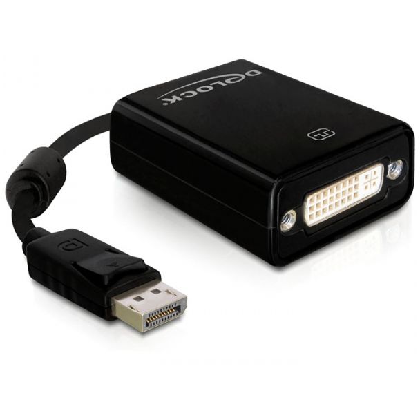 DeLOCK 61847 video cable adapter 0.125 m DisplayPort DVI-I Black