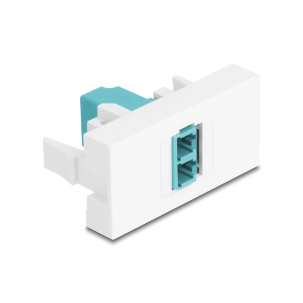 DeLOCK 90845 fibre optic adapter LC 1 pc(s) Aqua colour, White