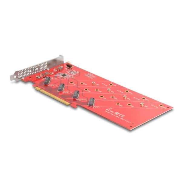 DeLOCK Scheda PCI Express x16 a 4 x interno NVMe M.2 Chiave M 110 mm - Biforcazione