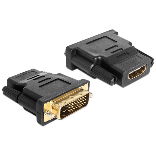 DeLOCK 65466 adattatore per inversione del genere dei cavi DVI 24+1 HDMI Nero