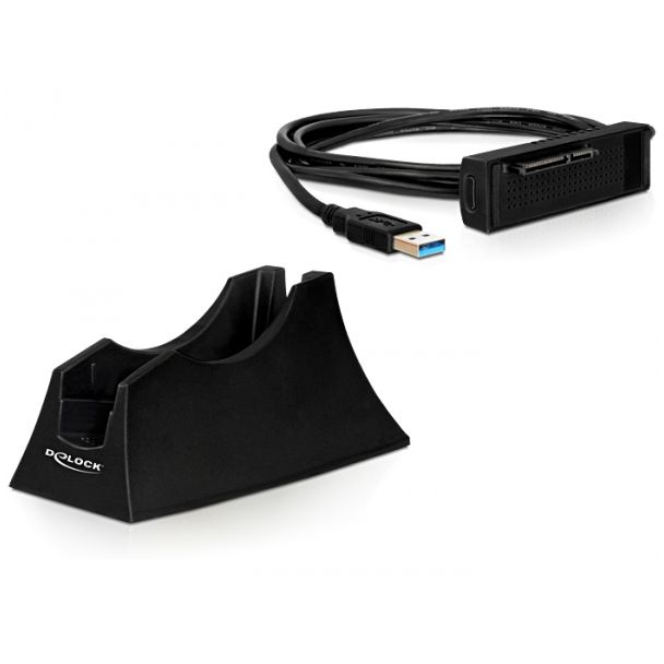 DeLOCK 61858 replicatore di porte e docking station per laptop Nero