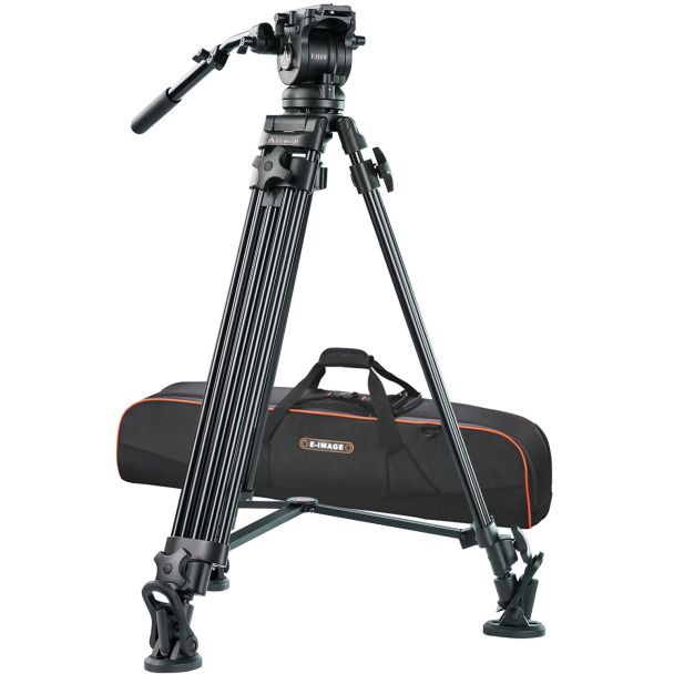 Ikan International EK60AAM 2 Stage Aluminum Video Tripod Kit w/ 75mm Bowl & 17.6 lbs Payload (E-Image)