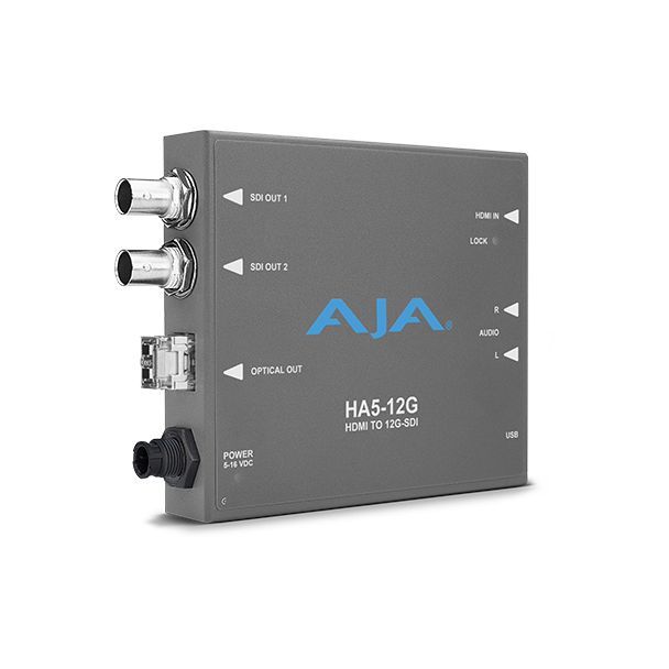 AJA HA5-12G-T video signal converter Active video converter 4096 x 2160, -