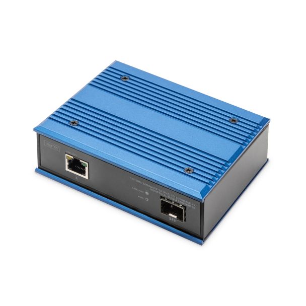 Digitus 10/100/1000Base-TX (PoE) to 1000Base-FX Industrial Media Converter