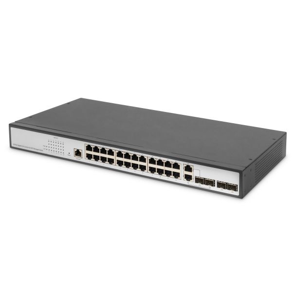 Digitus 24-Port Gigabit Switch, 19 Inch, Managed, 2 Uplinks