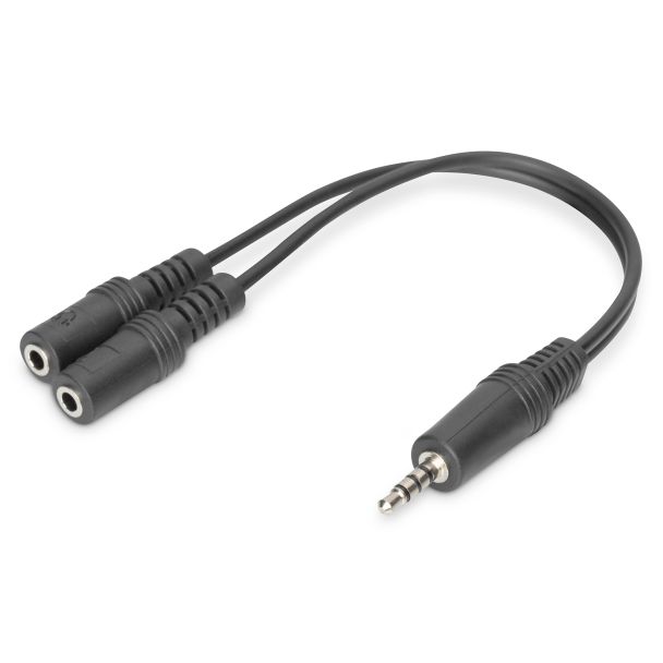 Digitus Audio Headset Adapter / Converter, 3.5 mm stereo (4-Pin)