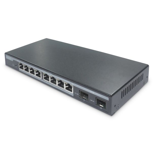 Digitus Commutatore di rete gestita L2 Gigabit a 8 porte PoE + 2 SFP