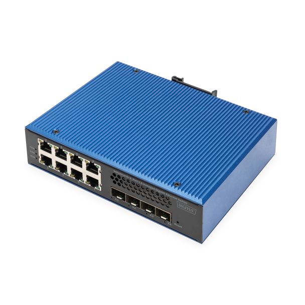 Digitus Industrial 8 + 4 10G Uplink Port L3 managed Gigabit Ethernet Switch