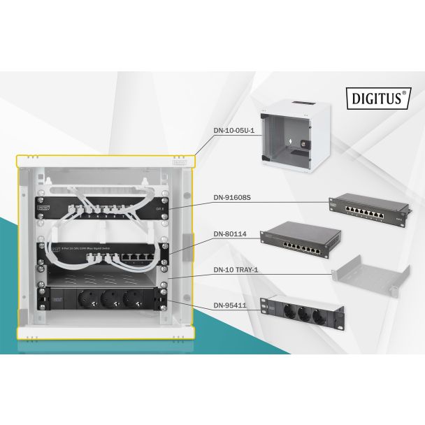 Digitus Set di rete 254 mm (10")