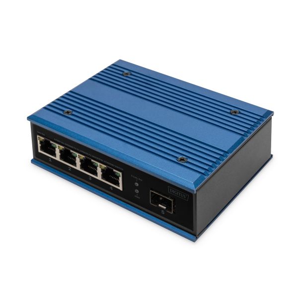 Digitus Switch di rete Fast Ethernet a 4 porte, industriale, non gestito, 1 Uplink SFP