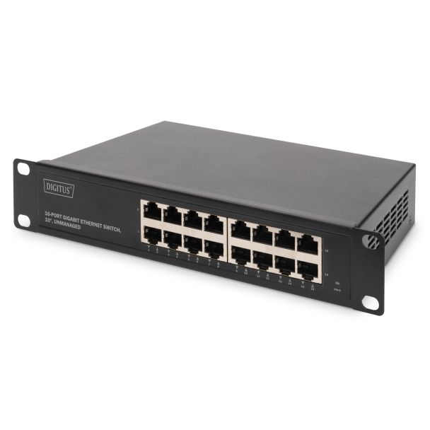 Digitus Switch Ethernet Gigabit 16 porte, 10", non gestito