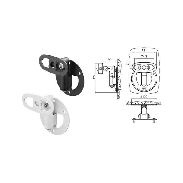 Genelec 8000-422B kit di fissaggio Nero Metallo