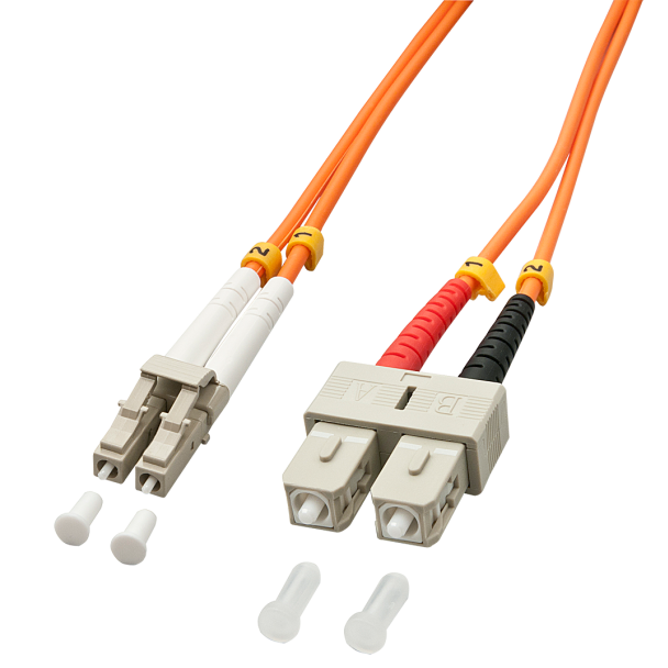 Lindy 3.0m OM2 LC - SC Duplex InfiniBand/fibre optic cable 3 m Orange