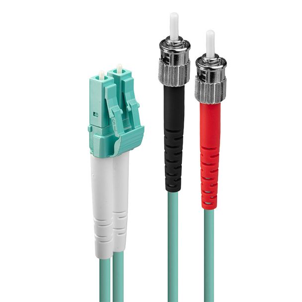 Lindy 20m OM3 LC - ST Duplex InfiniBand/fibre optic cable Turquoise