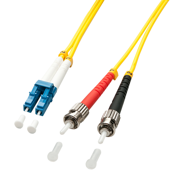 Lindy 5.0m OS2 LC - ST Duplex InfiniBand/fibre optic cable 5 m Yellow