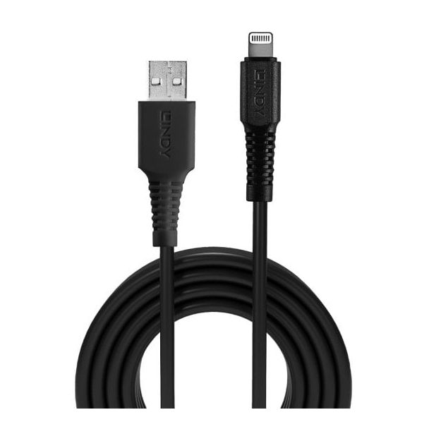 Lindy 1m USB to Lightning Cable, Black