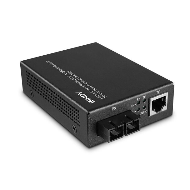 Lindy 25119 network media converter 850 nm Multi-mode Black