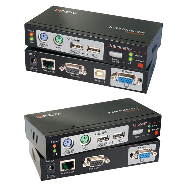 Lindy 300m CAT5 KVM Extender Combo, USB and VGA