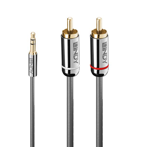 Lindy 35334 cavo audio 2 m 3.5mm 2 x RCA Antracite