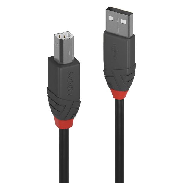 Lindy 36672 cavo USB 1 m USB 2.0 USB A USB B Nero