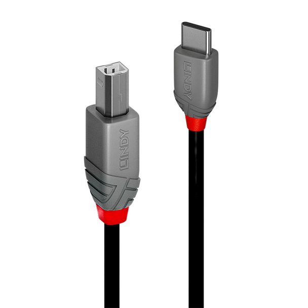 Lindy 36940 cavo USB 0,5 m USB 2.0 USB C USB B Nero