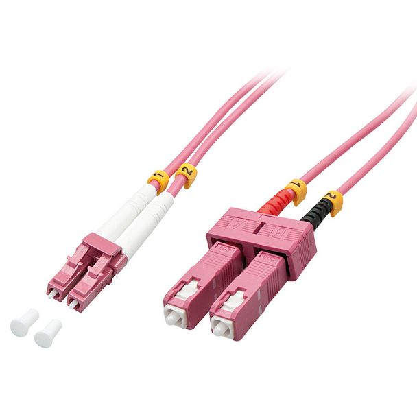 Lindy 46360 cavo InfiniBand e in fibra ottica 1 m LC SC Rosa