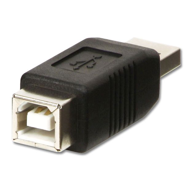 Lindy 71231 adattatore per inversione del genere dei cavi USB A USB B Nero