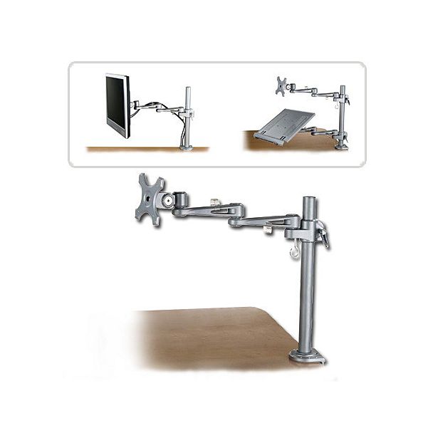 Lindy Adjustable LCD Arm for up to 10kg, Silver