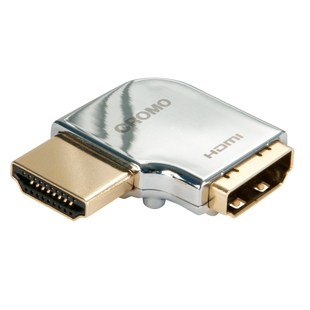 Lindy CROMO HDMI Male to HDMI Female 90 Degree Right Angle Adapter - Left